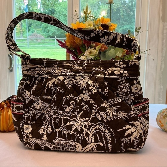 Vera Bradley pagoda print shoulder bag/brown - Picture 2 of 6